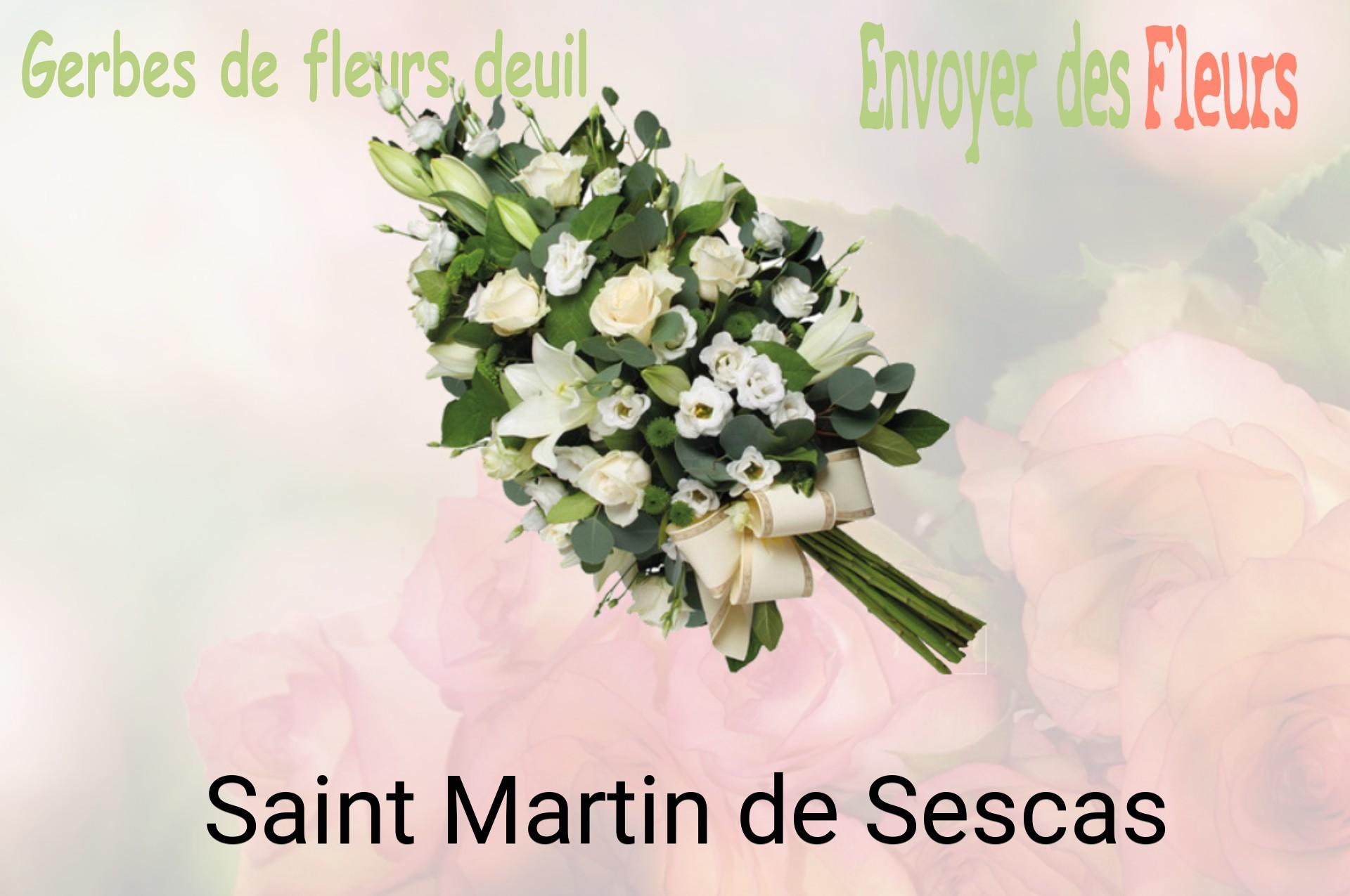 Gerbe de fleurs de deuil livrée à Saint-Martin-de-Sescas